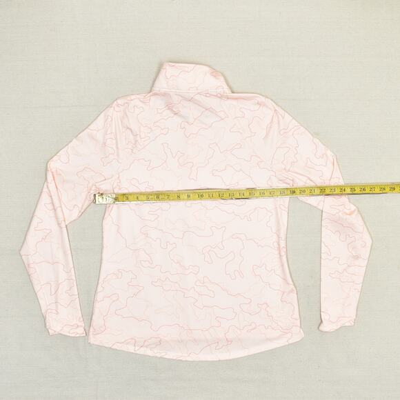 Under Armour Women 1/4 Zip Pullover Sweatshirt Polyester Pink L Fitted Coldgear - Picture 4 of 8